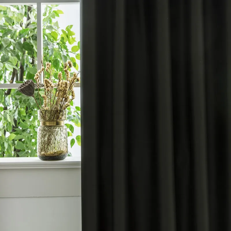 

140*260CM Curtains for Living Dining Room Bedroom 2pcs Thicken Fabric High Precision Blackout Bedroom Window Blinds Top Drapes