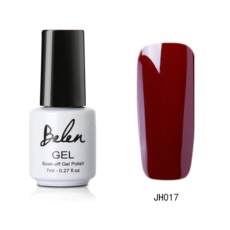 JH017 Belen 7 мл 36 красный цвет УФ светодиодный Гель-лак для ногтей Полуперманентная краска гель лак штамповка эмаль геллак лак - Цвет: JH017