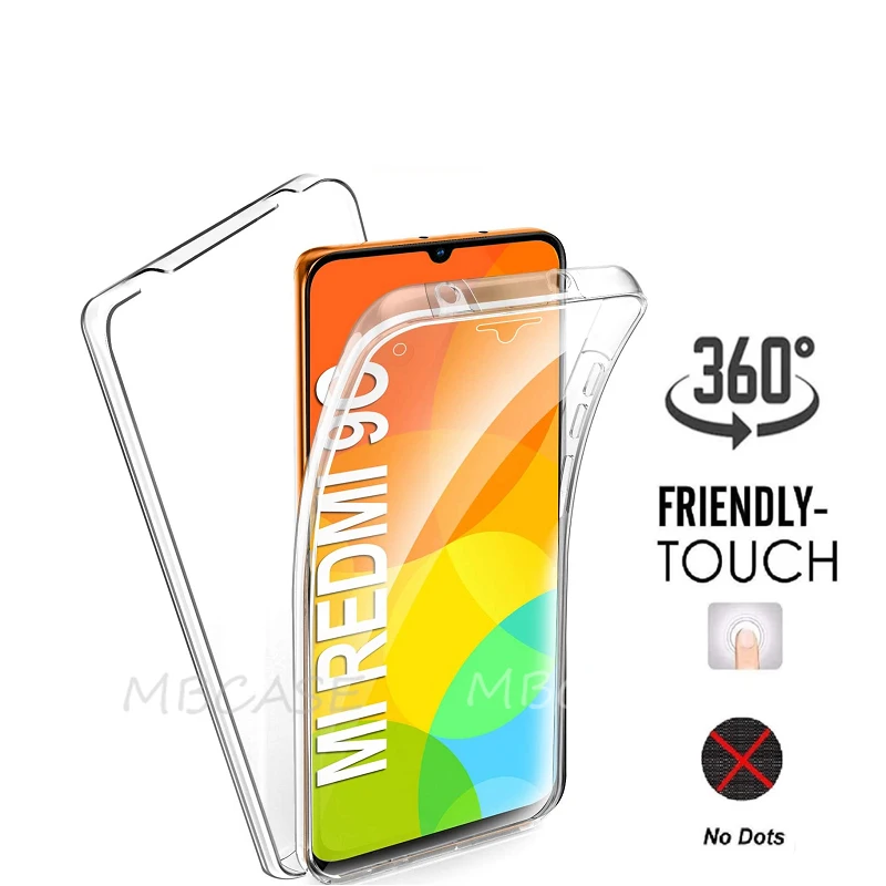 

Redmi 10 Prime 360 Double PC+Silicone Phone Cases for Xiaomi Redmi 9C NFC 9T 9AT Full Body Cover Redmi Note 9S 10s 9 Pro Fundas