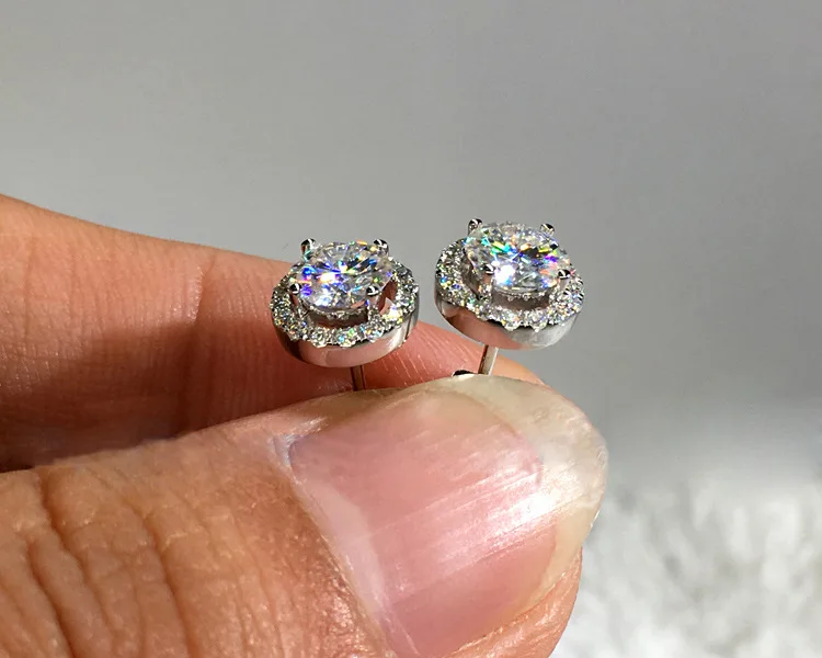 

Solid S925 Silver Garnet Earring for Women Fine Real Silver 925 Jewelry Bizuteria Natural Diamond Gemstone