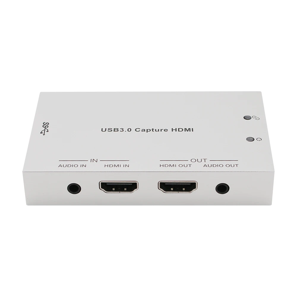 

Устройство видеозахвата USB3.0 с поддержкой 4K2K @ 60 Гц, HD вход и выход в режиме реального времени, потоковая трансляция/вход и выход аудио, белый ...