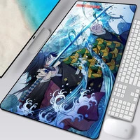 Anime Demon Slayer Mousepad Printing Computer Gamers Locking Lock Edge Mouse Pad XXL90x40cm Keyboard Desk Pad Csgo Pad