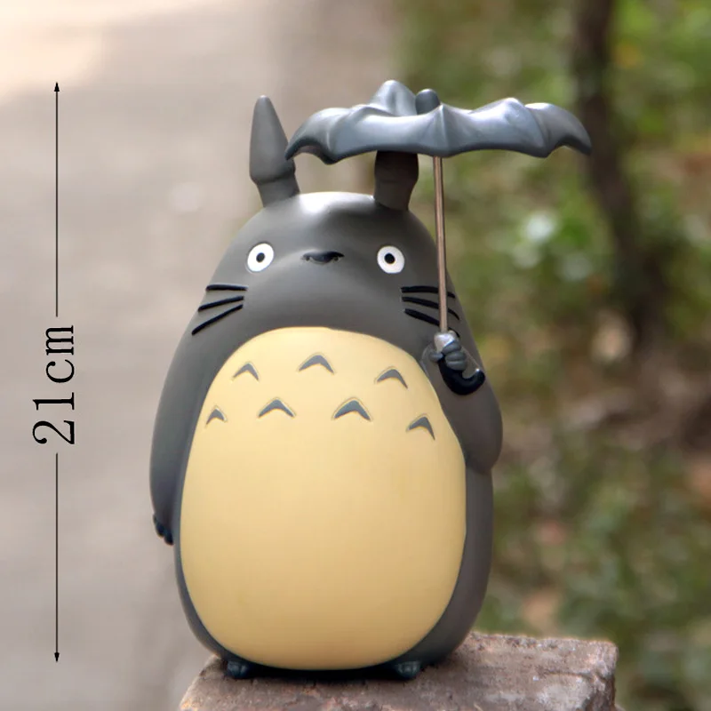 

21cm Anime Cartoon Totoro Umbrella Action Figures PVC Brinquedos Collection Toys For Christmas Gift Free Shipping
