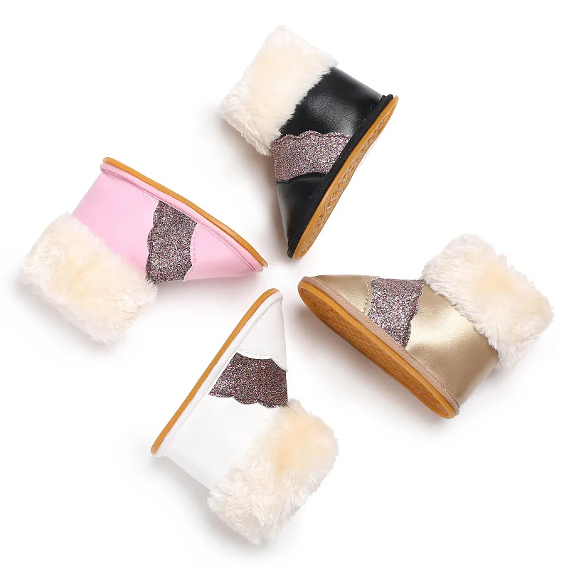 Теплые ботинки на резиновой подошве для новорожденных девочек 0 18 месяцев|Сапоги|