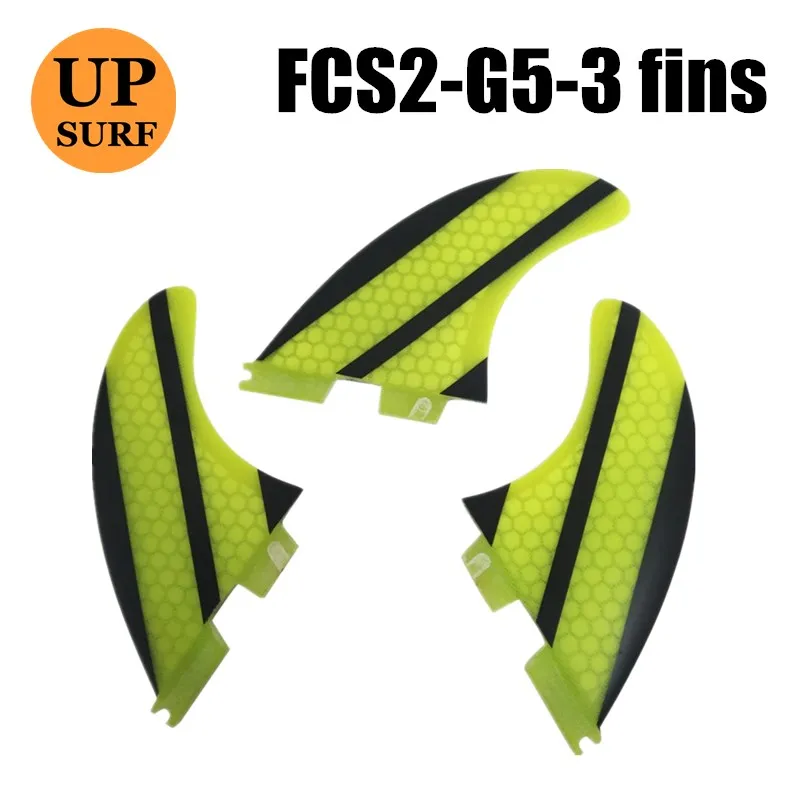 2 шт./3 шт./5 шт. FCS2 G3/G5/K2.1 плавники для серфинга FCS ii фиолетовый, желтый, синий, оранжевый плавник из стекловолокна три набора для серфинга Quilhas FCSIIFin - Цвет: 01 G5-3fins