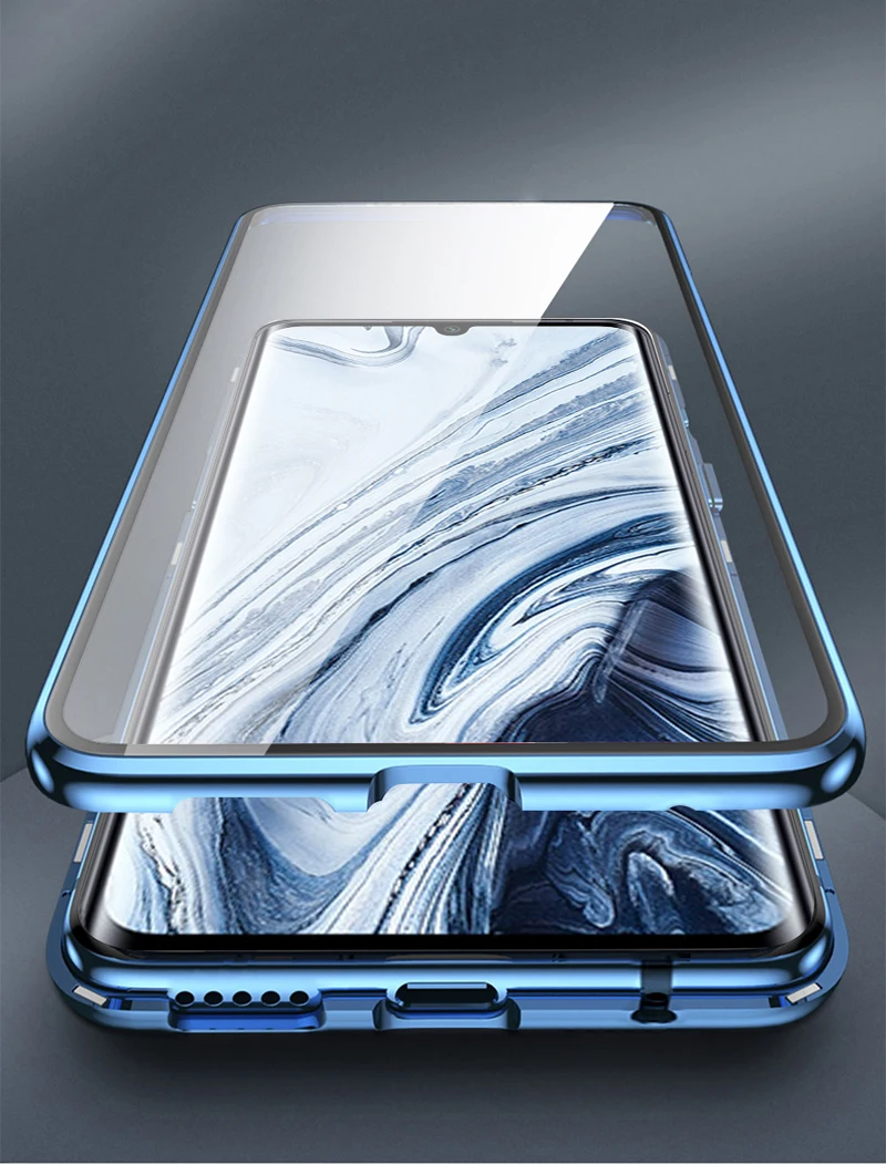 360 Full Body Case For Xiaomi Mi Note 10 Pro A3 CC9 CC9e Lite double sided Tempered Glass Flip Cover Magnet Magnetic | Мобильные