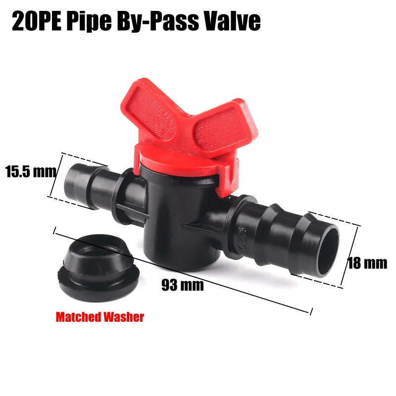 20 By-pass Valve 3 шт. 8 видов разъем типа орошения шаровой клапан микро капельного орошения шланга Разъемы сельскохозяйственные поливы наборы PE трубы клапан - Цвет: 20 By-pass Valve