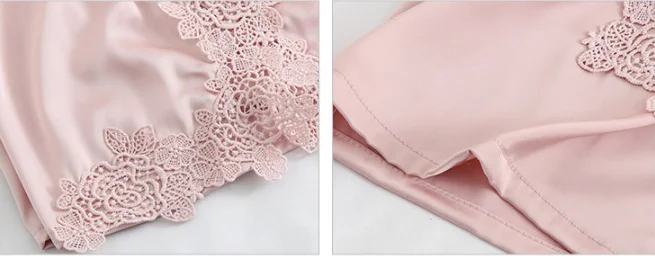 

Women's Robe & Gown Sets silk thin sexy spring summer autumn winter five Piece Pajamas sptz09