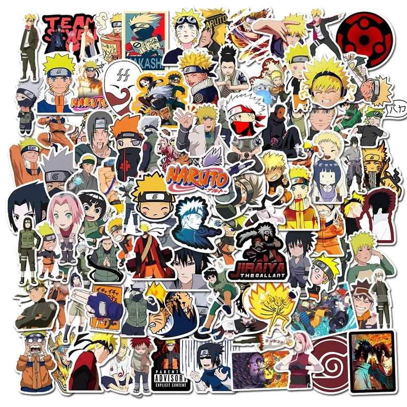 

10/50/100PCS Anime Cartoon Figure Naruto Uzumaki Naruto Kakashi Waterproof Luggage Skateboard Guitar Laptop Stickers Model Toys