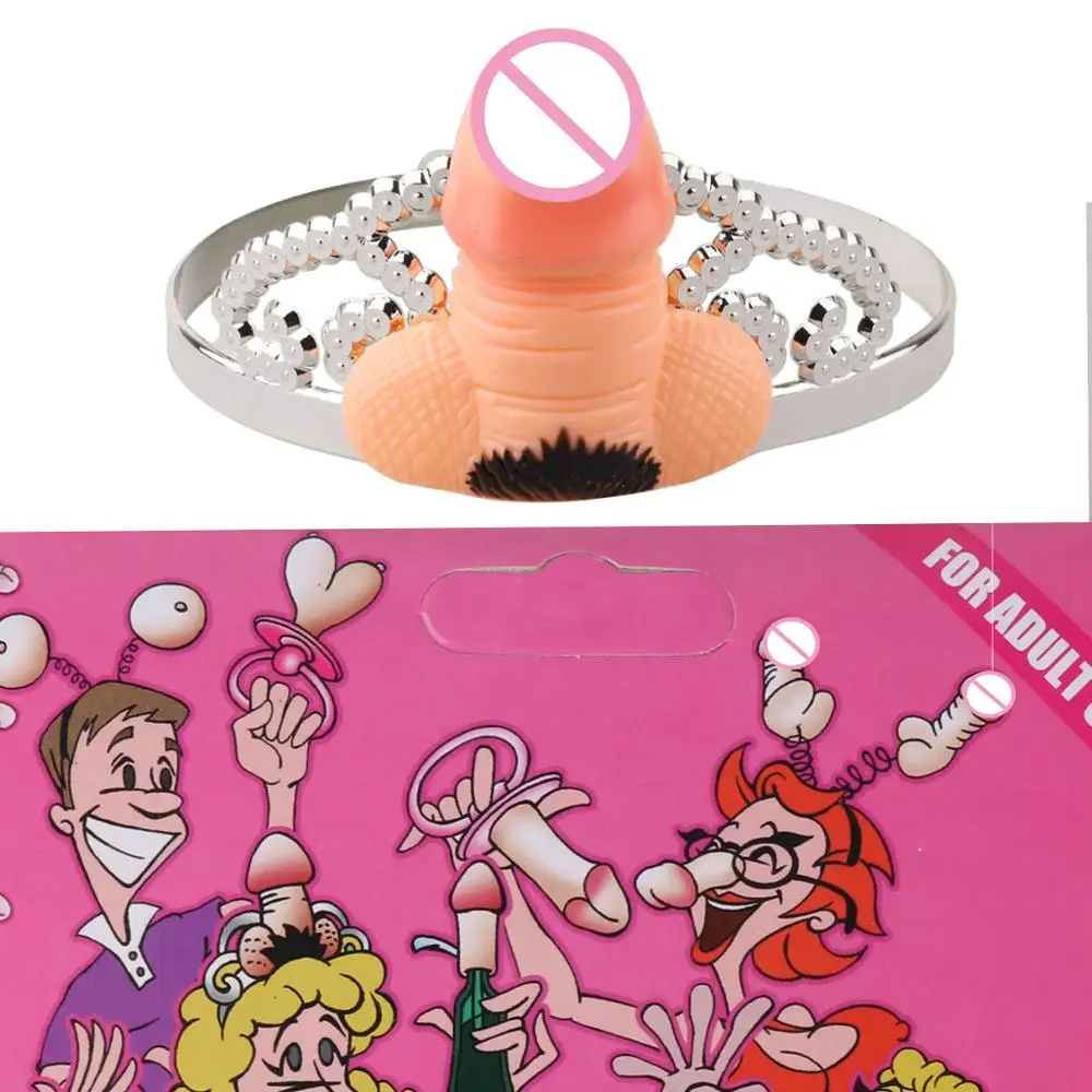 Забавная тиара в форме пениса регулируемый ободок для волос взрослых|Украшения