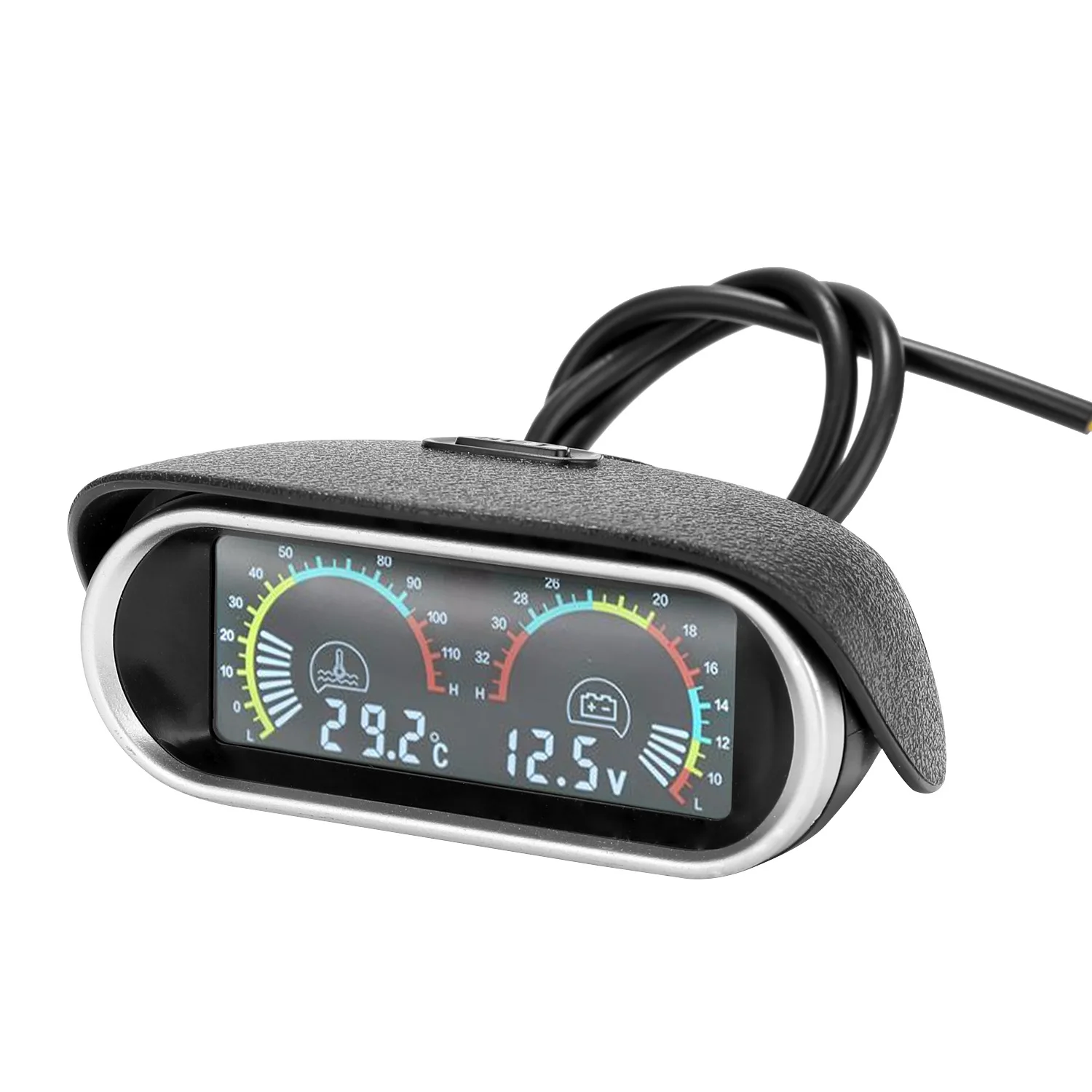 

12V/24V Car Digital Gauge 2 In 1 9-36V Motors Temperature Voltage Brand New