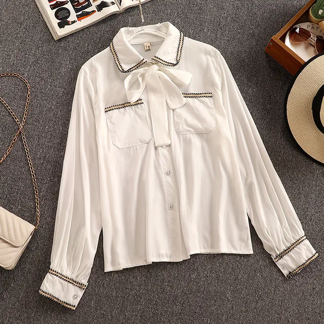 The new autumn dress of 2019 net red Western-style shirt tweed skirt and two-piece suit for Female Spring | Женская одежда