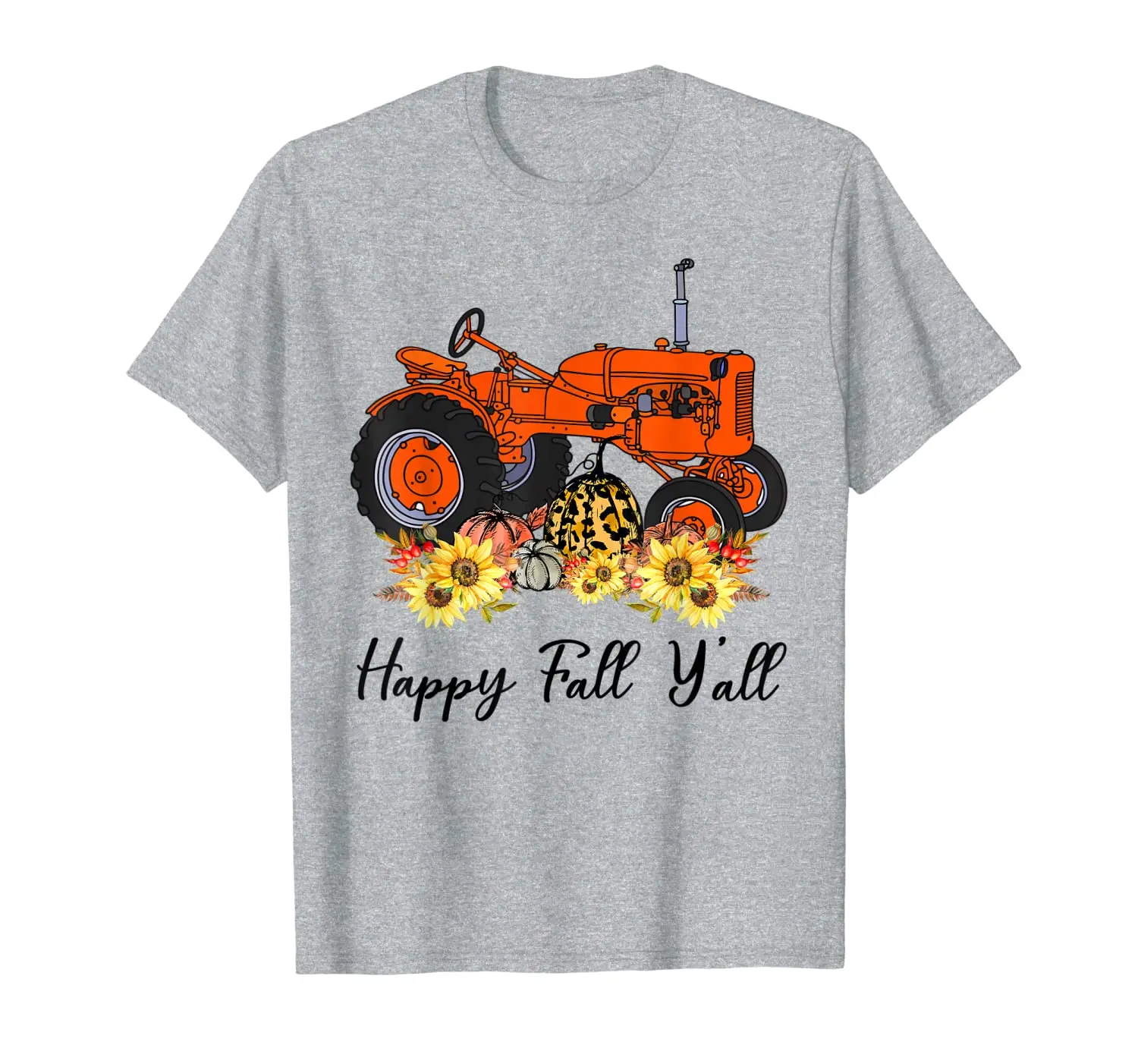 

Happy Fall Y'all Tractor Sunflower Pumpkin Farmer Gifts T-Shirt