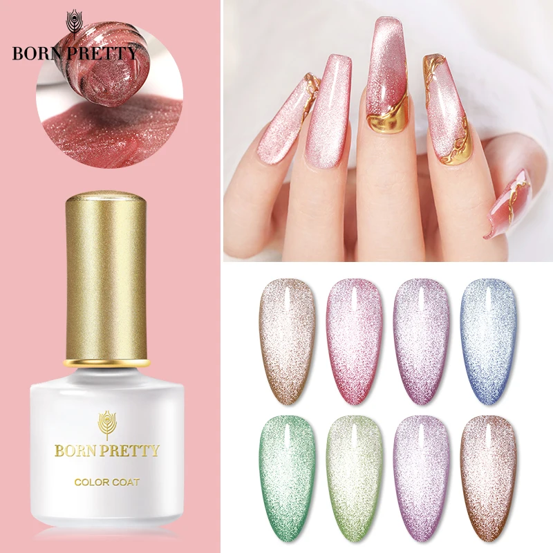BORN PRETTY Магнитный Гель-лак розовый телесный Кристальный гель для ногтей с