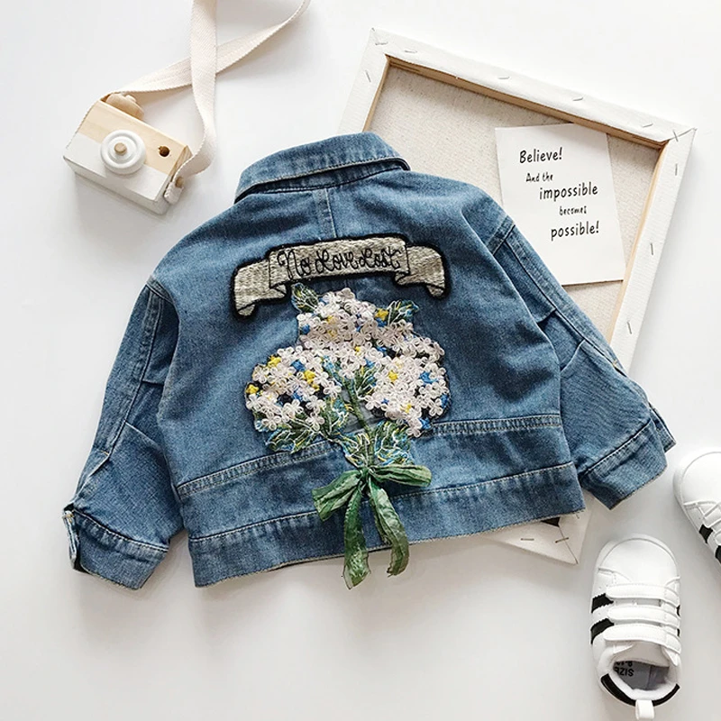 blue 309428 Новинка 92019 года; модная Осенняя джинсовая куртка; ветрозащитное пальто из искусственной кожи для маленьких мальчиков и девочек; короткая детская одежда; пальто - Цвет: blue 309428