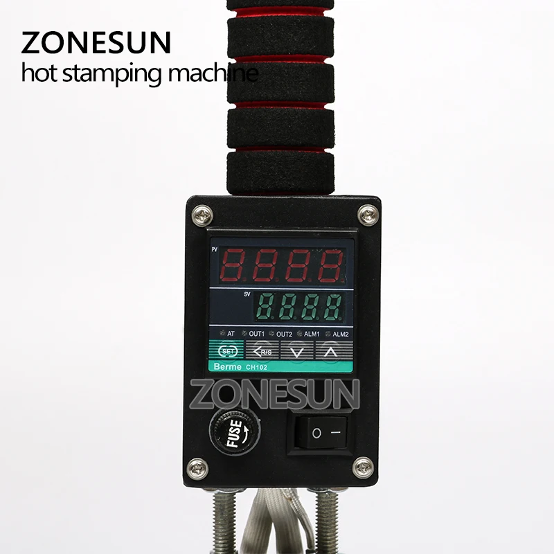 zonesun manual handheld leather wood paper logo hot foil stamping creasing embossing machine heat press machine branding iron free global shipping