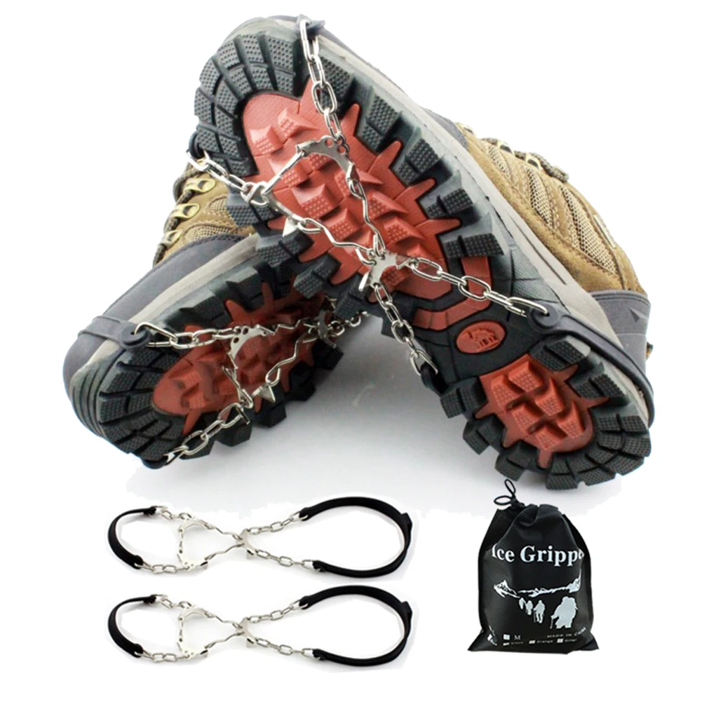 

6 Teeth Climbing Crampons for Outdoor Winter Walking Ice Fishing Snow Gripper Shoe Covers Anti Slip Manganese Steel Shoe Covers
