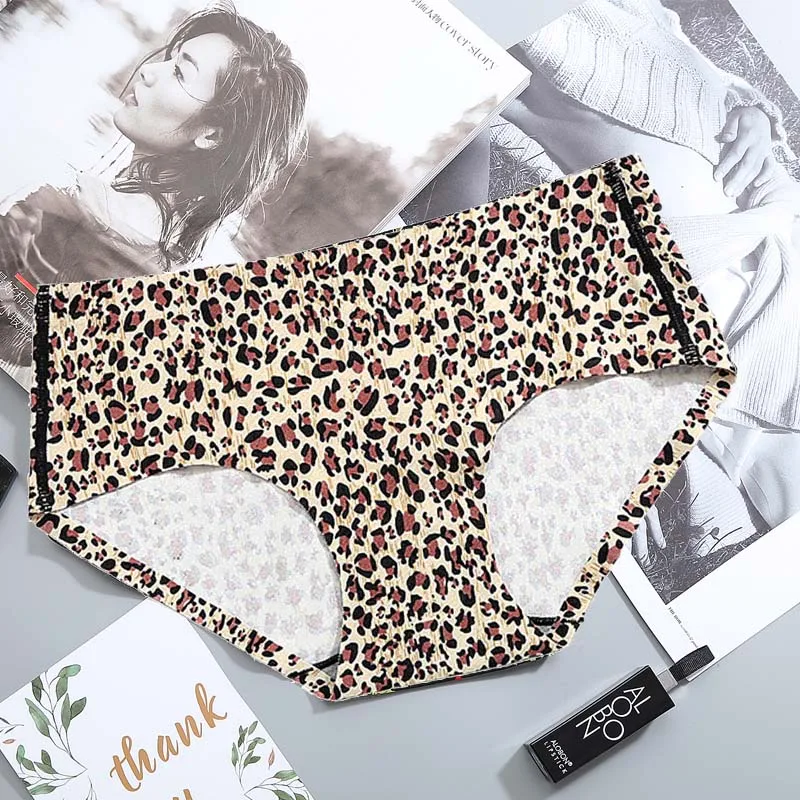 Leopard Panties Комплект сексуального женского нижнего белья без стального кольца с застежкой спереди, бюстгальтер с небольшой застежкой на груди, красивые женские бюстгальтеры с пуш-ап эффектом, нижнее белье - Цвет: Leopard Panties