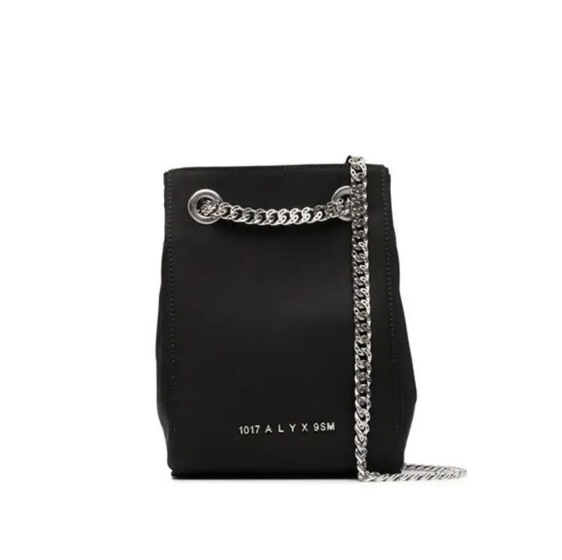 

21SS New Hot 1017 ALYX 9SM Genuine Leather Backpack Men Women High Quality Bags Classic Letters Press Button Inside Shoulder bag