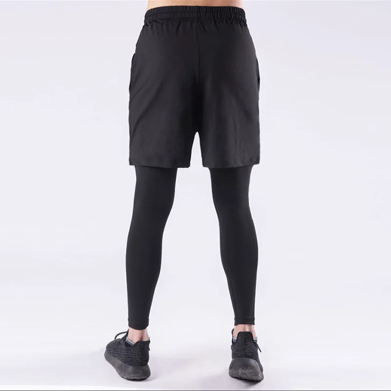 

Tight-fitting workout pants, two workout pants, men's stretch running fast dry pants, summer running pants