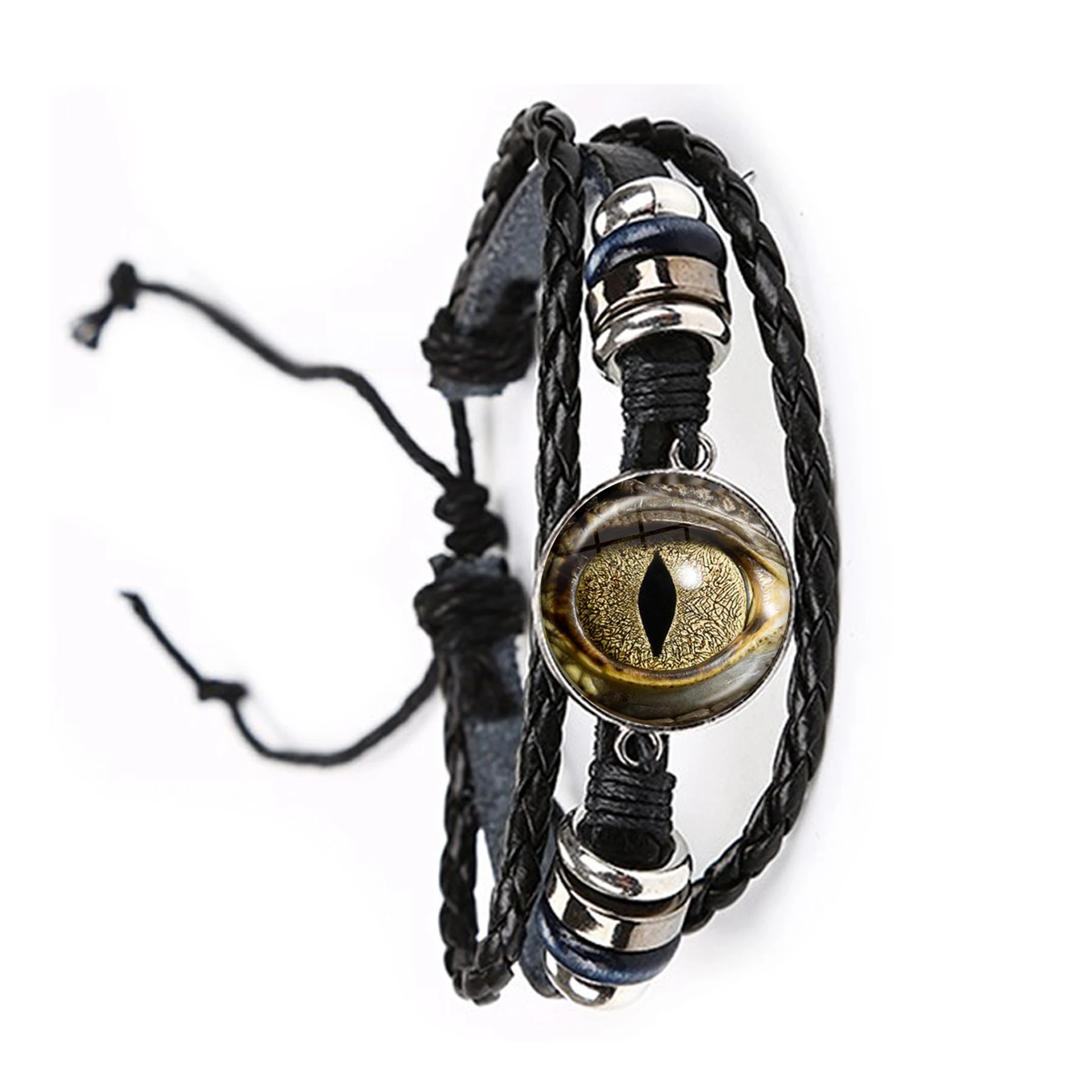 Животные глаза дракон змея сова кошка тигровые 20 мм стеклянный браслет из