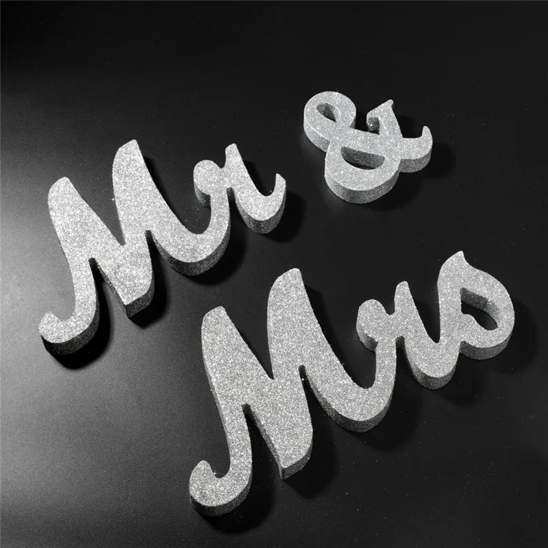 Деревянные Свадебные декоративные буквы алфавит слово Mr& Mrs отдельно стоящая Свадебная вечеринка украшение винтажный стол Декор
