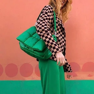 Сумка-кроссбоди женская из хлопка, с пуховым наполнителем, зимняя, 2020