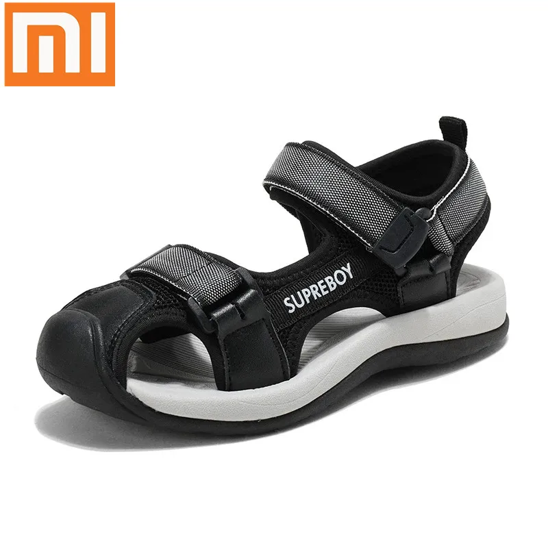 

Сандалии Xiaomi детские с закрытым носком, босоножки с мягкой нескользящей подошвой, пляжная обувь для маленьких мальчиков, летние