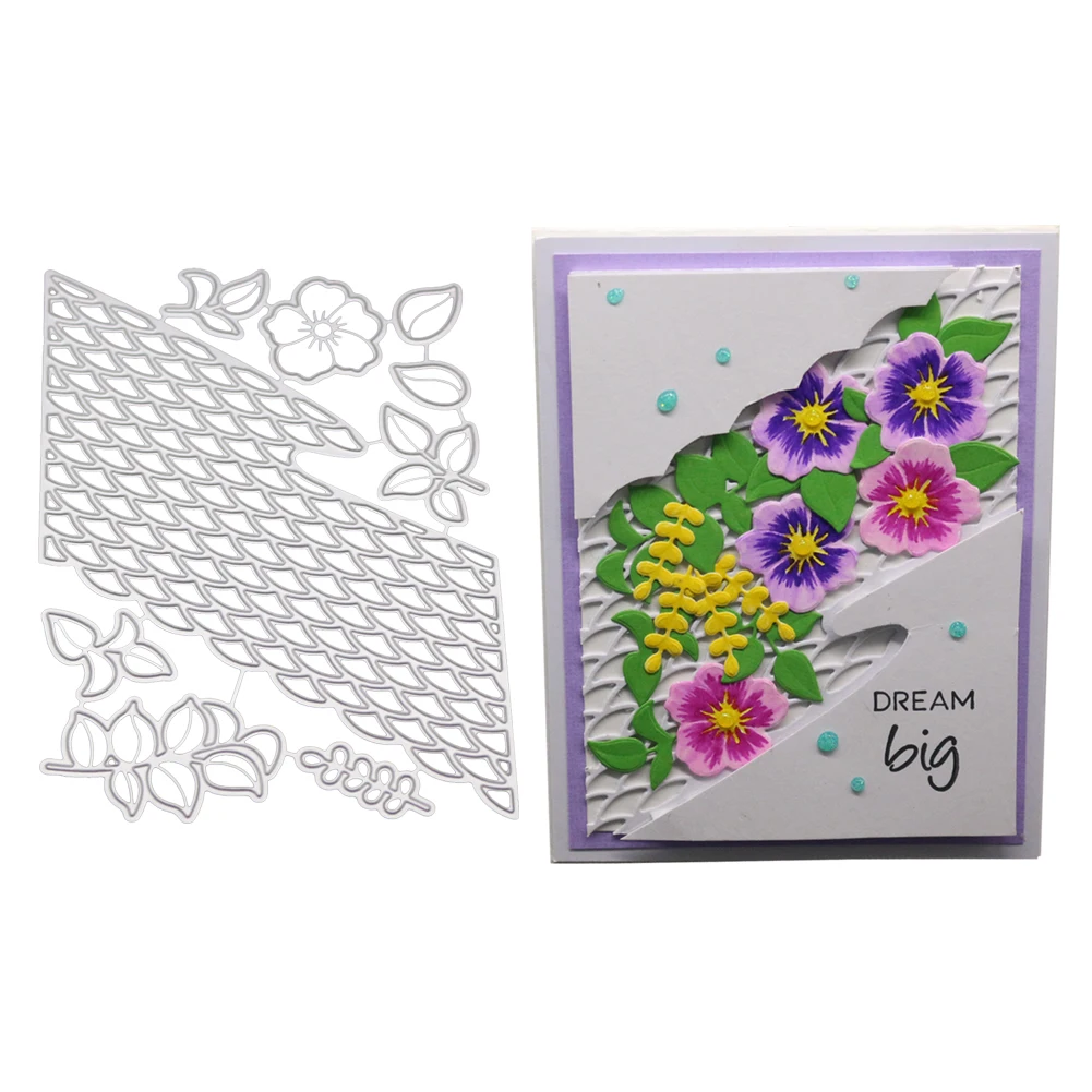 Пригласительные кружевные металлические Вырубные штампы Цветочные трафареты