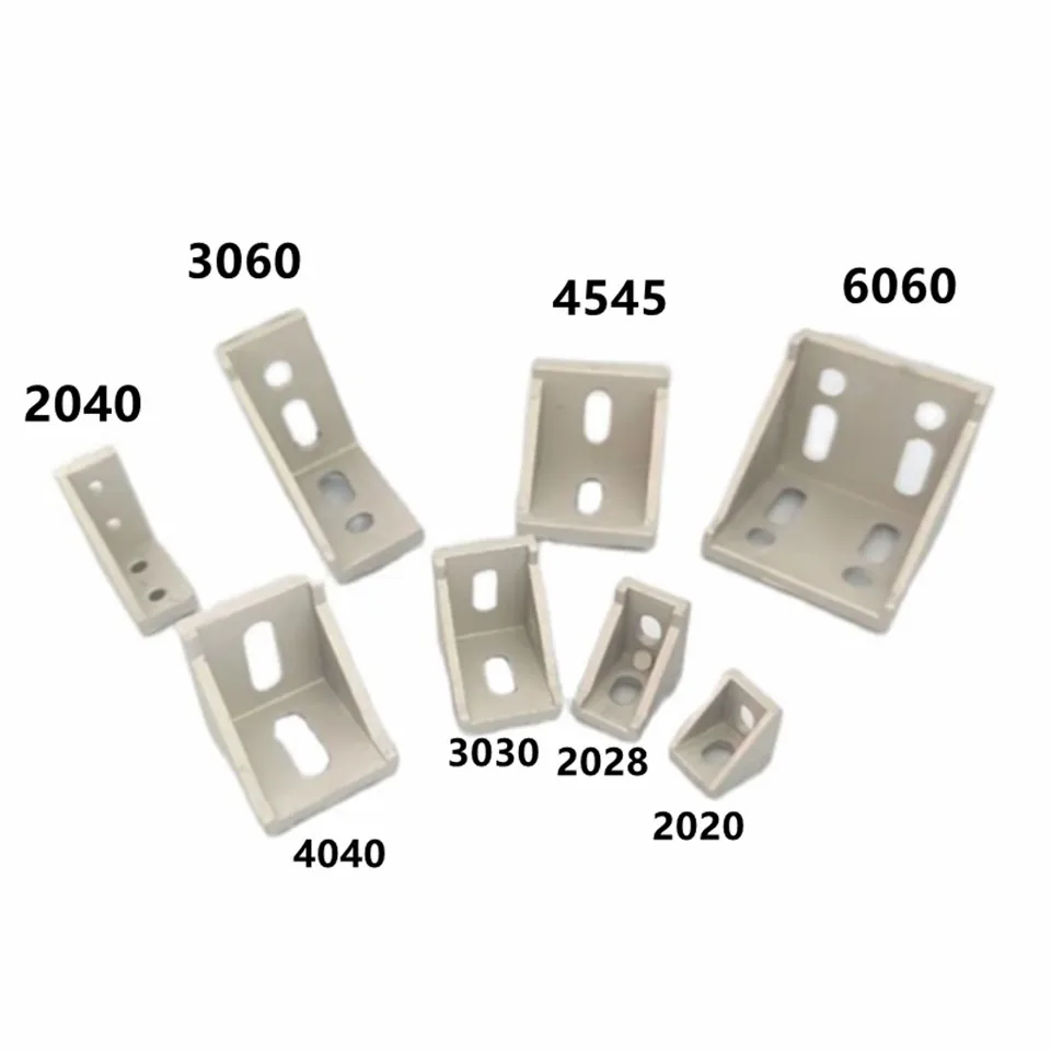 

2020 2028 3030 3060 4040 4080 6060 8080 20/30/40/45/60 Aluminum Profile Connector CNC Router Aluminum Corner Bracket