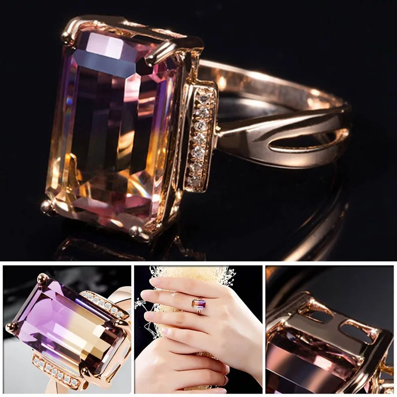 Новинка модное регулируемое кольцо цвета розового золота серебряное