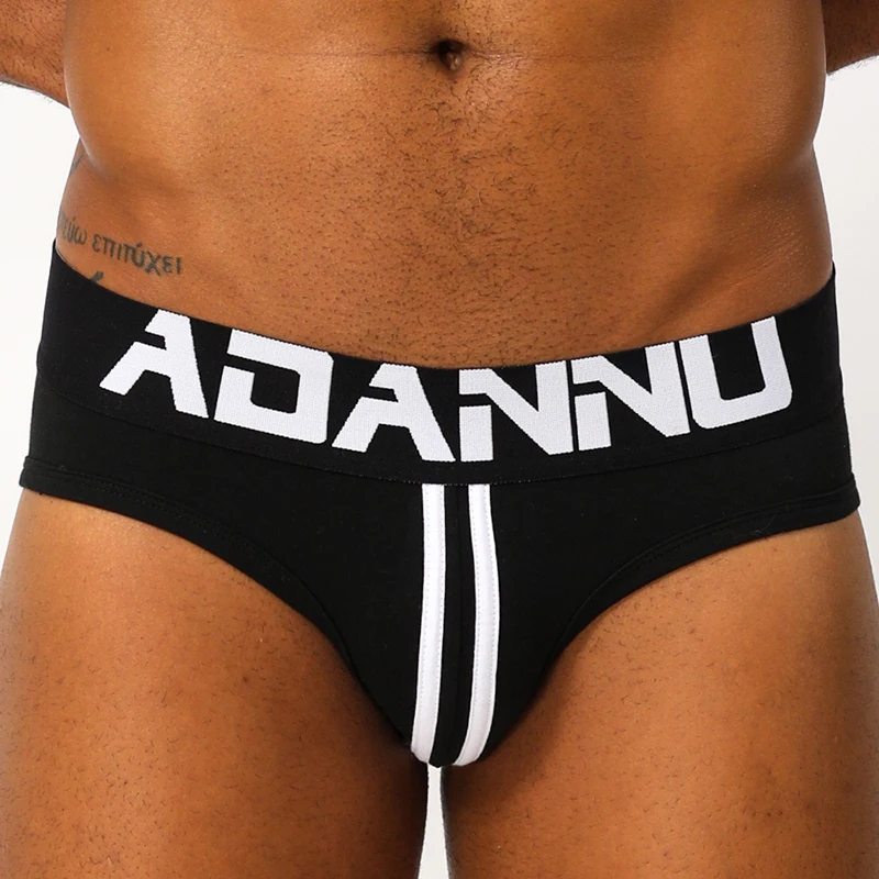 Мужские трусы стринги джоки Sxey черные дышащие слинги брифы нижнее белье для