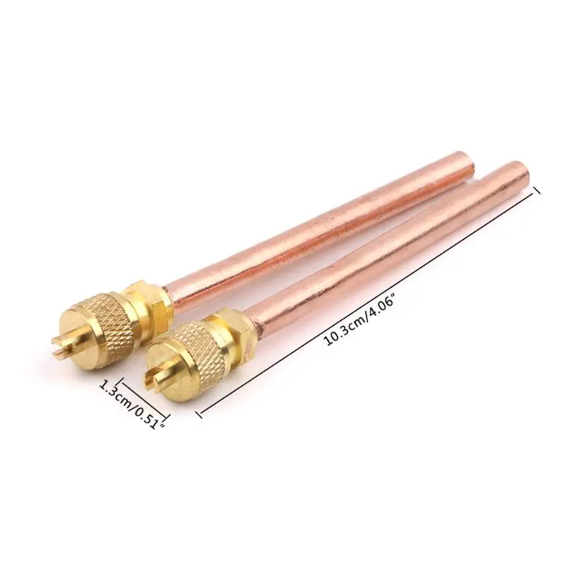 

CPDD 10pcs Air Conditioner Refrigeration Access Valves 6mm OD Copper Tube Filling Parts