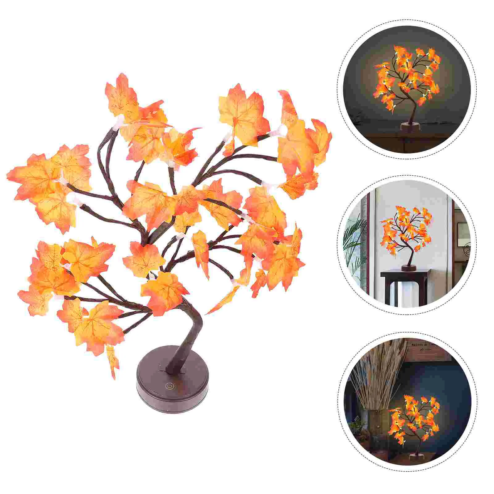 

1PC Vivid LED Maple Leaf Tree Lamp Decorative Home Thanksgiving Day Tree Lamp