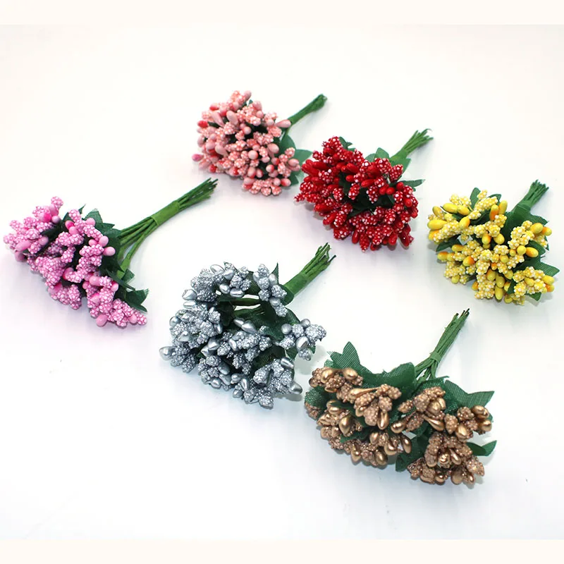 12 штук/Искусственные тычинки для цветов ручной работы украшения свадебной