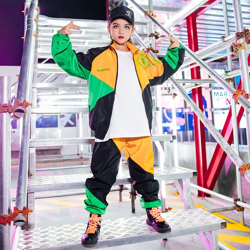 Новая детская Одежда для танцев в стиле хип хоп Детское пальто костюм со штанами