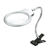 lighted led lamp book stands magnifier clip table top desk reading 2 25x 5x magnifying puo88