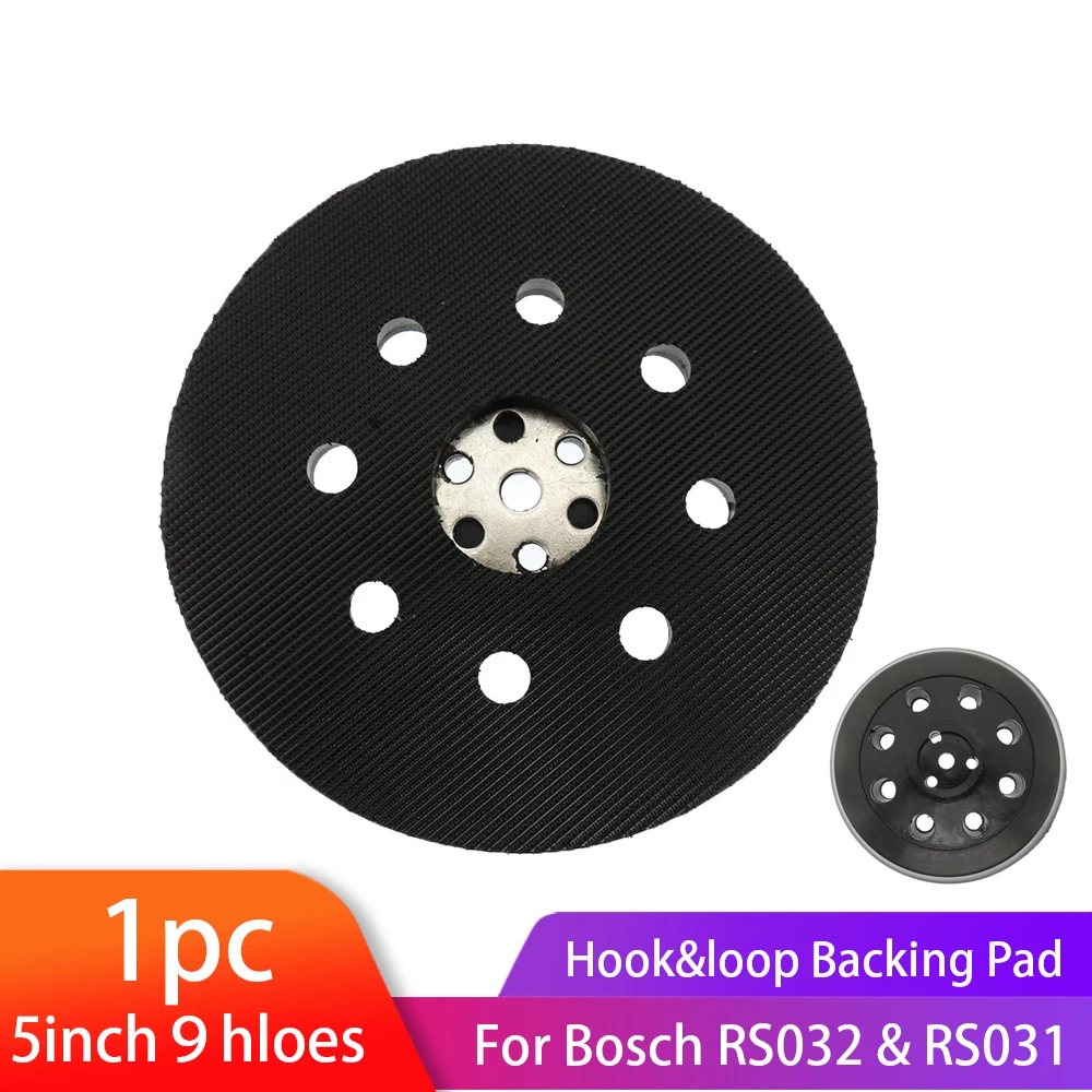 

5 Inch Hook and Loop Replacement Backing Pad for Bosch PEX 125 RS032 & RS031 Models 1295DP, 1295D, 1295DH,1295DVS, 3107DVS