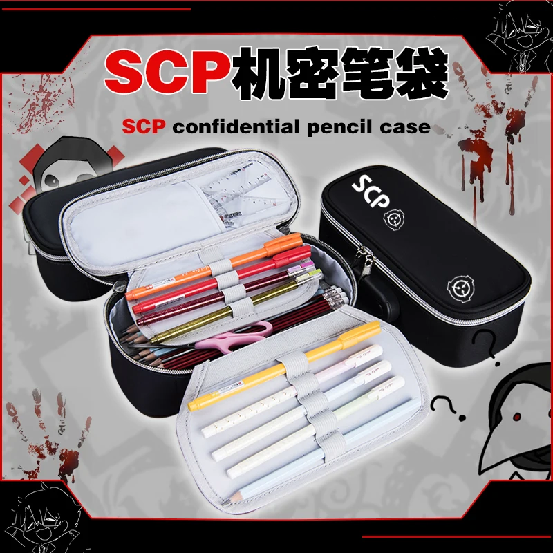 SCP Special Containment Procedures Foundation Secure Contain Makeup Bag Student Pen Pencil Case Storage Password Cosplay | Тематическая
