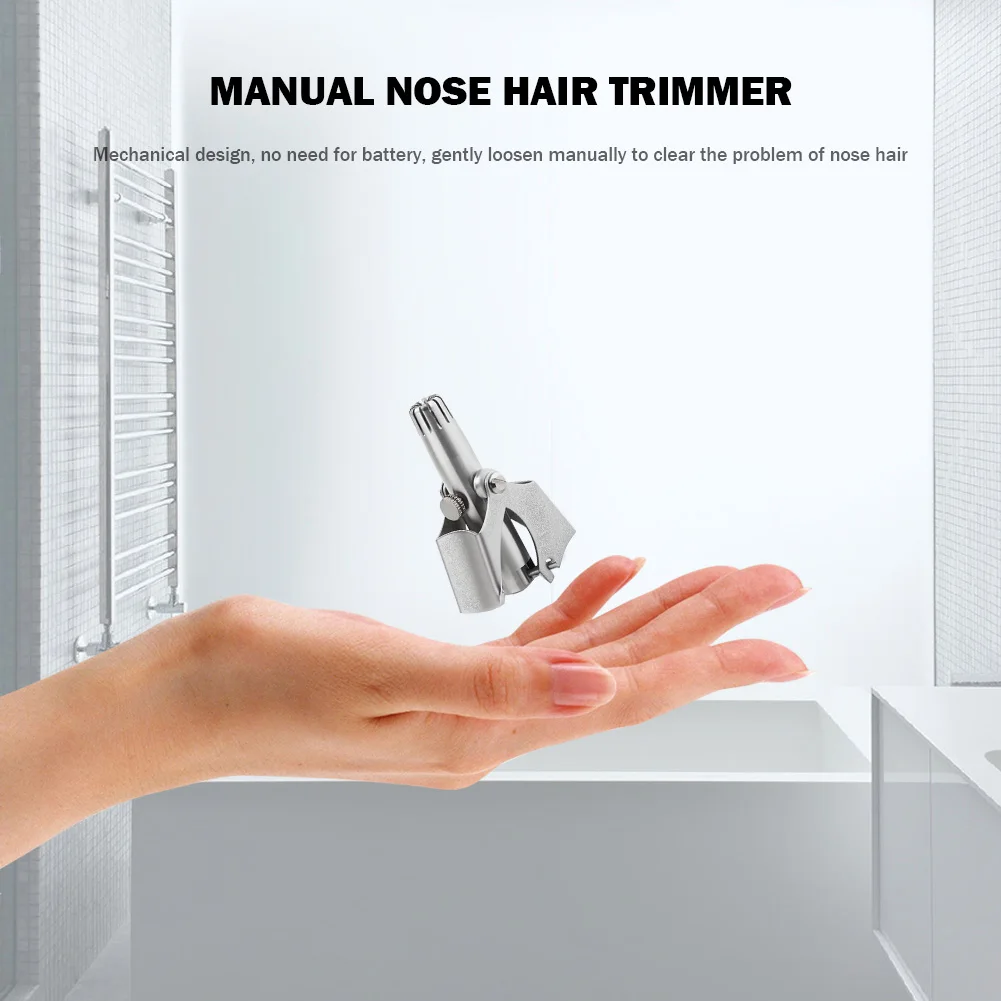 

Manual Cutter Nasal Shaver Hair Razor Ear Trimer Men Nasal Hair Cut Stainless Steel Washing Nose Hair Trimmer