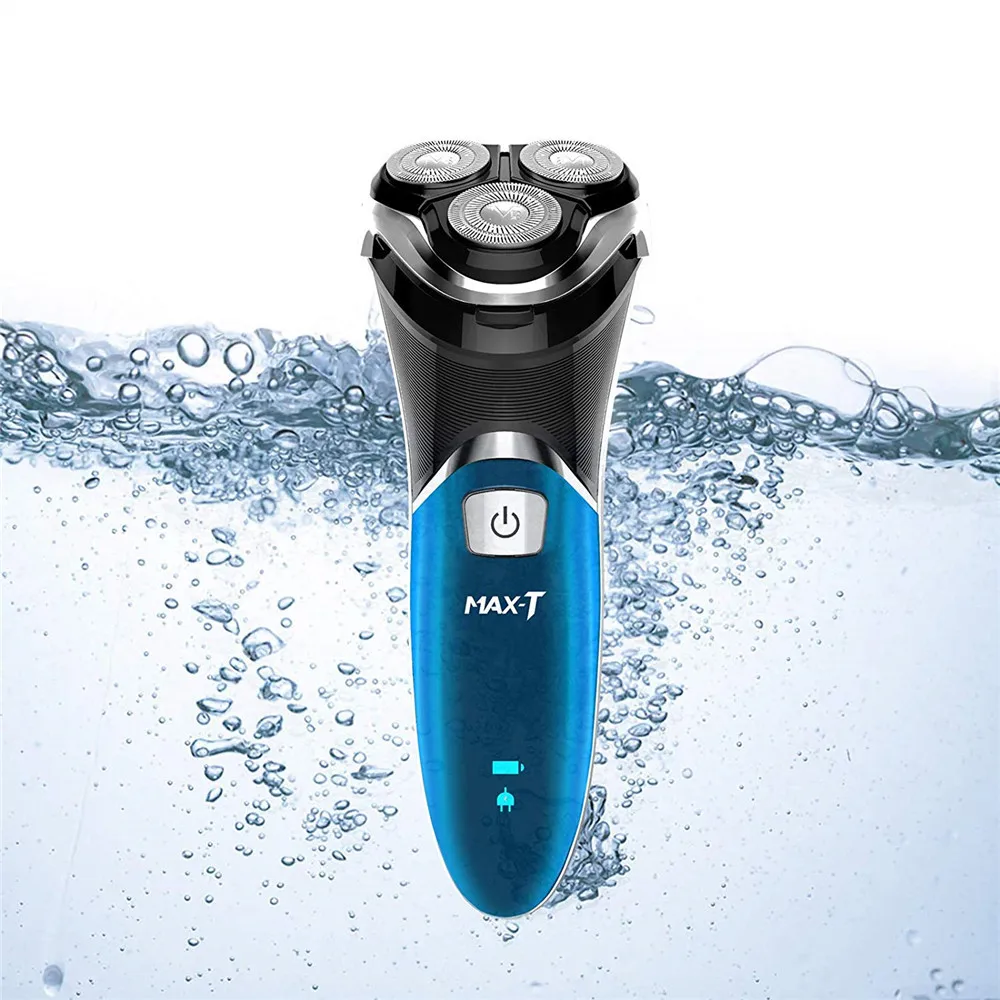 MAX-T 100-240 в перезаряжаемая электробритва 3D с тройным плавающим лезвием бритвенные бритвы уход за лицом для мужчин триммер для бороды