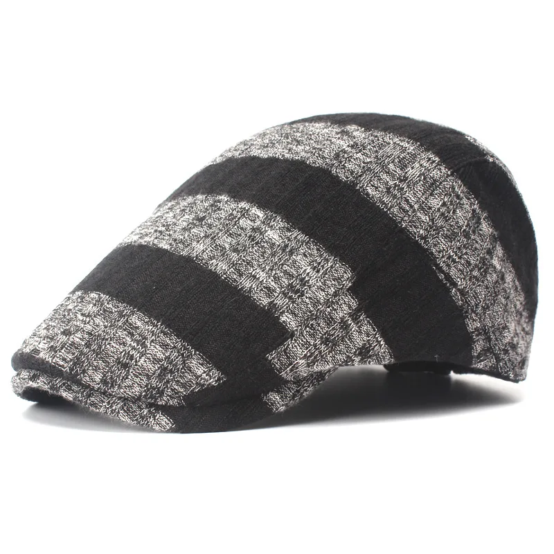 

Fashionable ladies monochrome simple beret men's casual forward hat visor