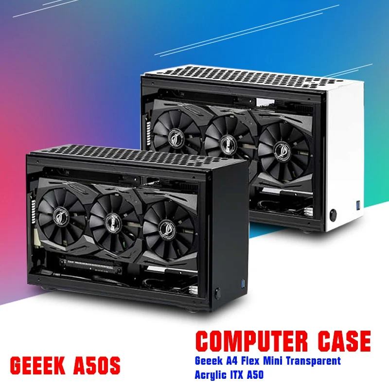 Прозрачный акриловый чехол для компьютера Geeek A4 Flex Mini ITX A50S|Персонажи