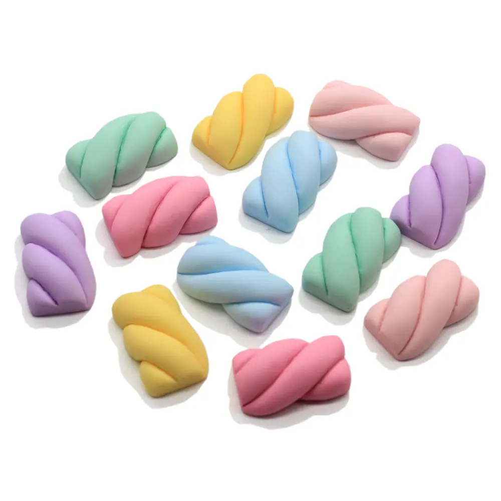 

Kawaii Candy Marshmallow Flat Back Resin Cabochon Scrapbooking Hair Bows Center DIY Embellishments Accessories Decor
