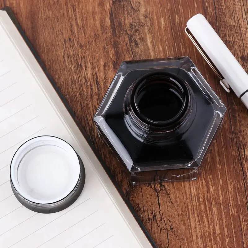 

50ml Non Carbon Black Fountain Pen Ink Refill Glass Bottled Fluency Writing School Supplies