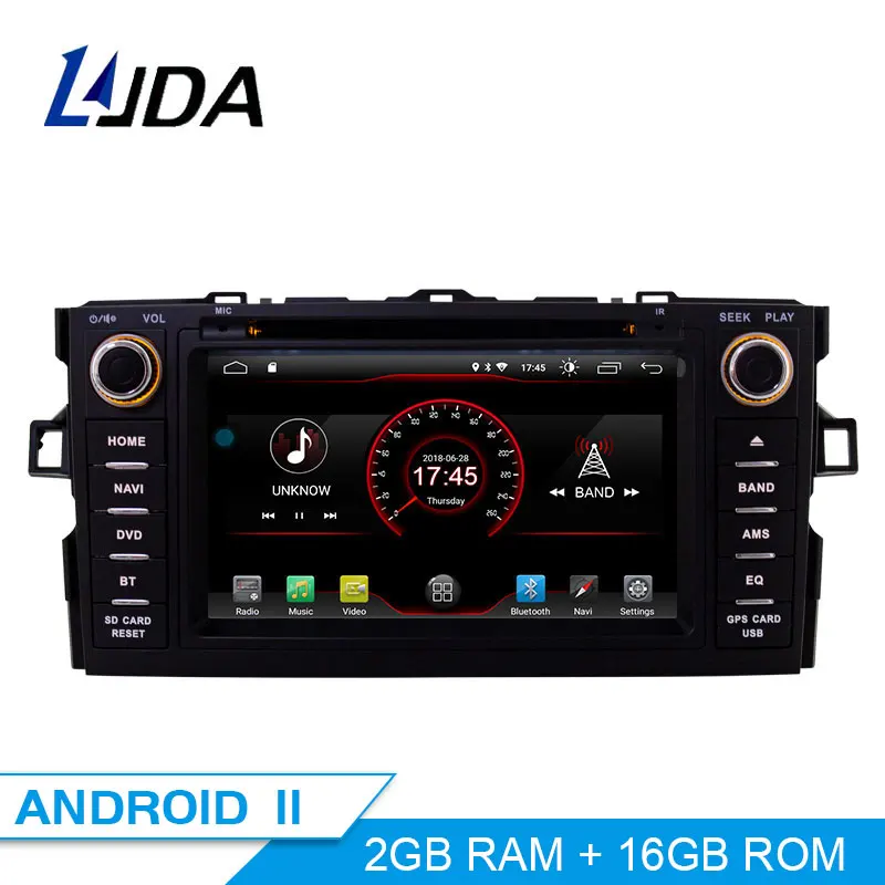 Автомобильный DVD-плеер Carplay DSP 2 Din Android 11 для Toyota AURIS 2008 2009 2010 2011 Wi-Fi GPS-навигация
