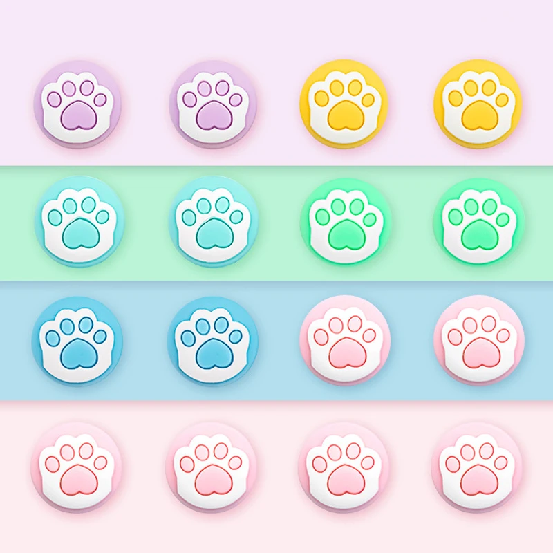 

iBen Cute Cat Paw Claw Thumb Stick Grip Cap Joystick Cover For Nintend Switch Lite Joy-Con Controller Gamepad Thumbstick Case