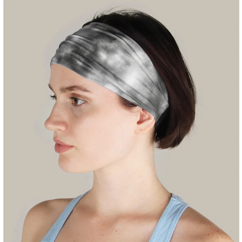 3 шт. женские спортивные резинки для волос эластичные широкие цветные повязки на