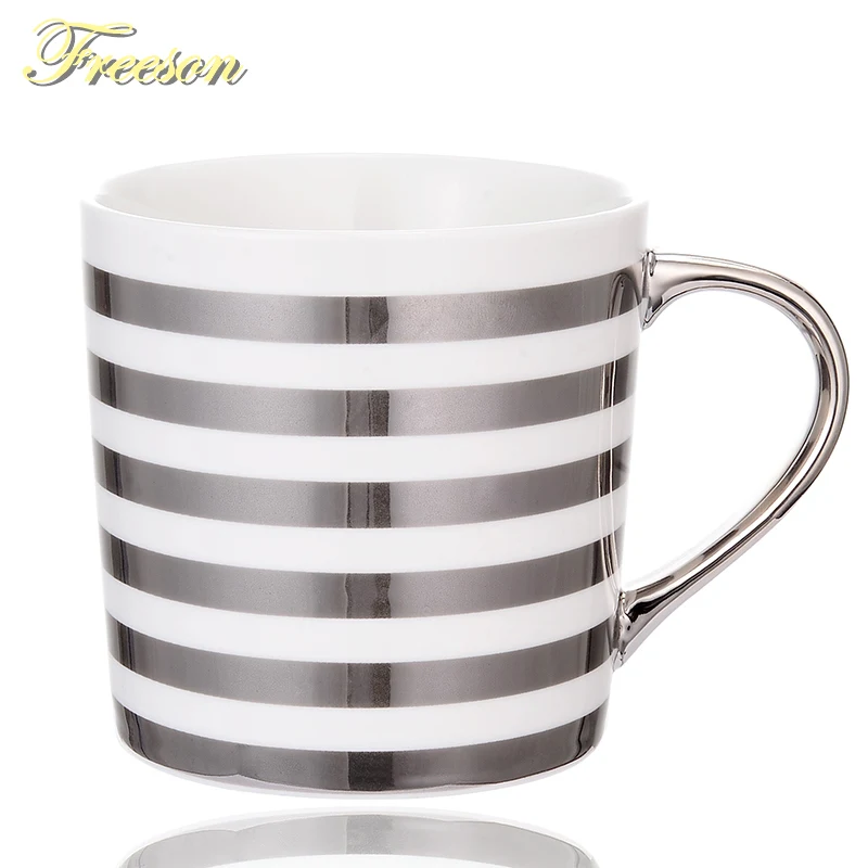 Скандинавская кофейная кружка золотого и серебряного цвета благородная чайная