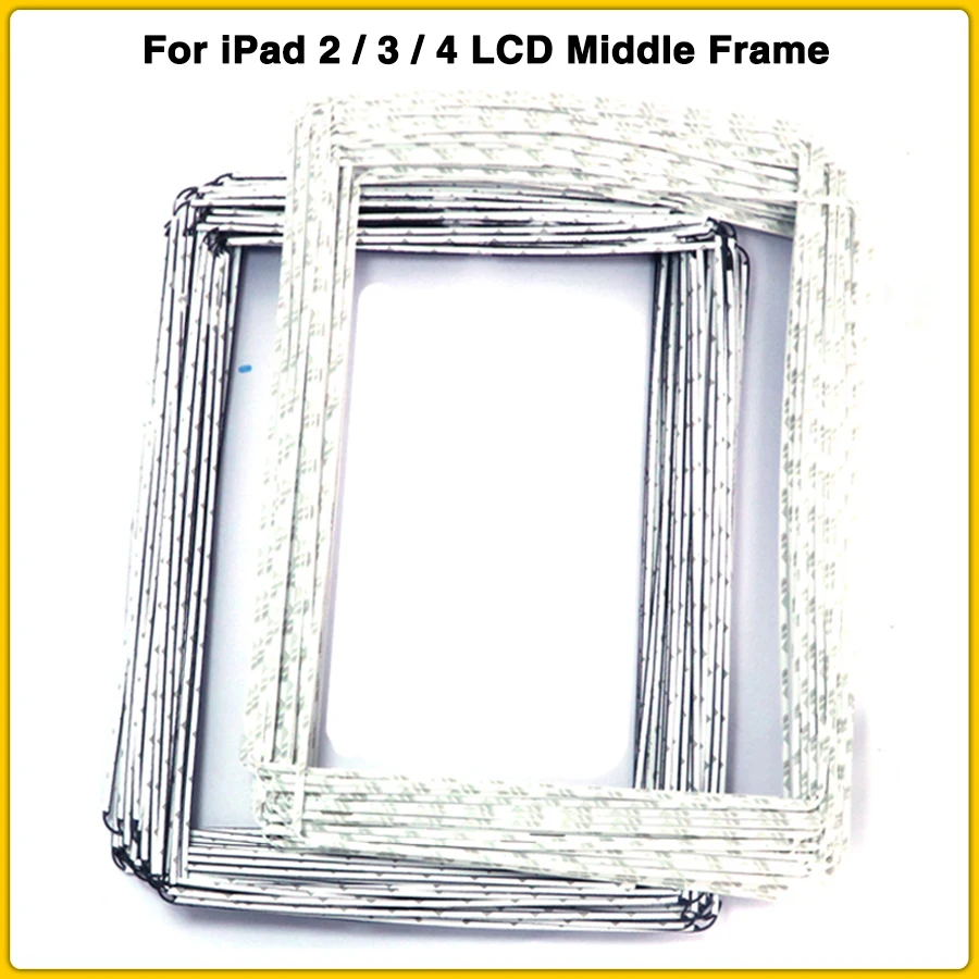 100 шт lcd средняя Рамка для Ipad 2/3/4 сенсорный экран дигитайзер часть с клейкой